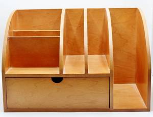 lot 1600 image: Wood Desk Organizer