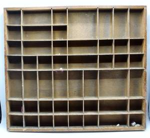 lot 1601 image: Wood Display Cabinet for Miniatures