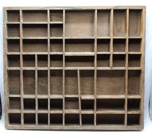 lot 1602 image: Wood Display Cabinet for Miniatures