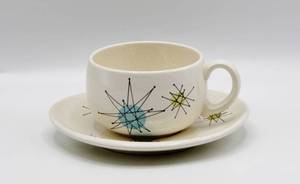 lot 1612 image: Mid-Century Franciscan Earthenware - Starburst Cup and Saucer