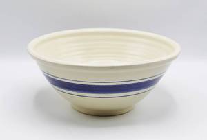 lot 1616 image: Large Pottery Bowl - says The End on the bottom