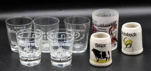 lot 1618 image: 8 Vintage Shot Glasses