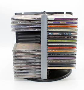 lot 1636 image: 54 CDs in Turntable Style Holder - Mostly Christmas and Christian Artists