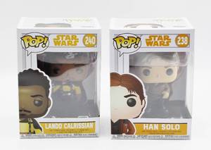 lot 1647 image: Star Wars Funko Pop New in Box #238 Han Solo and #240 Lando Clarissian