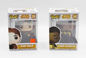 lot 1648 image: Star Wars Funko Pop New in Box #238 Han Solo and #240 Lando Clarissian