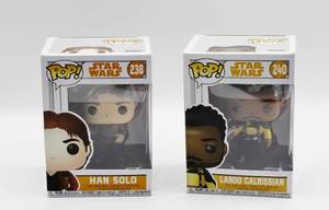 lot 1649 image: Star Wars Funko Pop New in Box #238 Han Solo and #240 Lando Clarissian