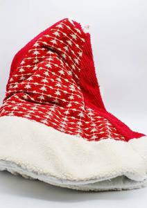 lot 1723 image: Red Christmas Tree Skirt - Chenille type fabric