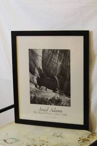 lot 1566 image: Ansel Adams Print - Canyon de Chelly, framed in black plastic picture frame