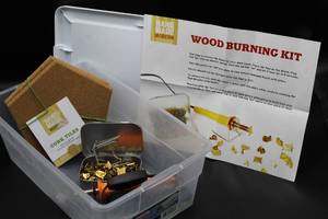 lot 1705 image: Handmade Woodburning Tool Kit