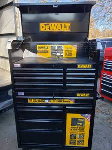 lot 2372 image: DEWALT 41 in. 13 Drawer Rolling Tool Box Combo. MSRP $899.98