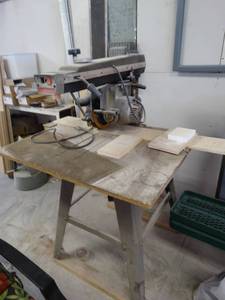 lot 7149 image: Dewalt 740 3 cut table saw.