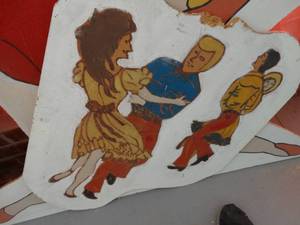 lot 7221 image: 3 vintage paintings.