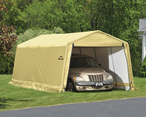 lot 2196 image: 10 ft. x 20 ft. Auto Storage Shelter - Tan