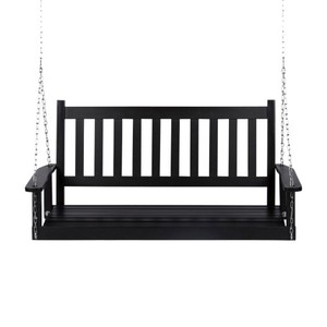 lot 2232 image: Shine Company Maine Porch Swing - Black