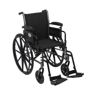 lot 2244 image: Drive Medical K318ADDA-SF Cruiser III Light Weight Wheelchair with Flip Back Removable Adjustable De