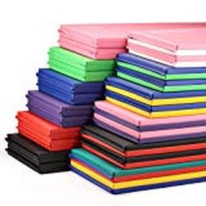 lot 2268 image: Blue 2  Thick 4x6 Gymnastics Tumbling Exercise Folding Martial Arts Mats with Hook and Loop Fasteners on All 4 Sides Highest Quality Crosslink Polyethylene Foam Core