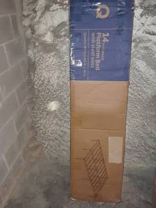 lot 2285 image: Best Price Mattress Queen Bed Frame - 14 Inch Metal Platform Beds Wheavy Duty