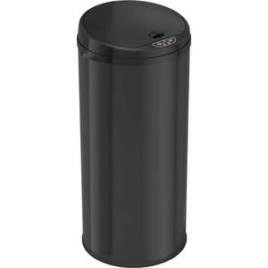 lot 2324 image: Itouchless - 13-gal. Round Deodorizer Sensor Trash Can - Black