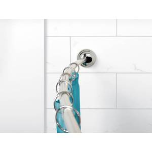 lot 2328 image: Zenna Home 35633SSP Never Rust Tension Curved Shower Curtain Rod, Chrome
