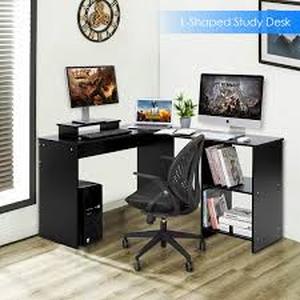 lot 2203 image: LLivekit Computer Desk, L Shaped Office Desk