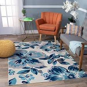 lot 2315 image: Modern Floral Area Rugs 5 x 7 Turquoise