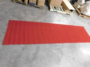 lot 2317 image: Red Runner Rug Size Pictured