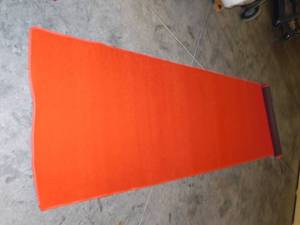 lot 2318 image: Red Runner Rug Size Pictured