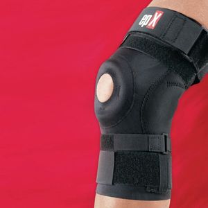 lot 2303 image: epX Deluxe Hinged Knee Support 6331-S, Black, SMALL - 2 pack