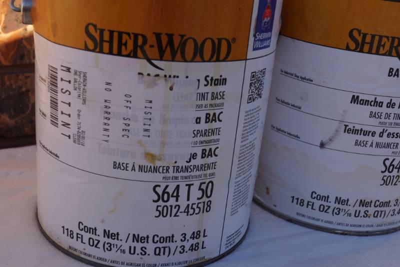 2 Gallon Cans of Sherwin Williams SherWood Wiping Stain Some Tinted