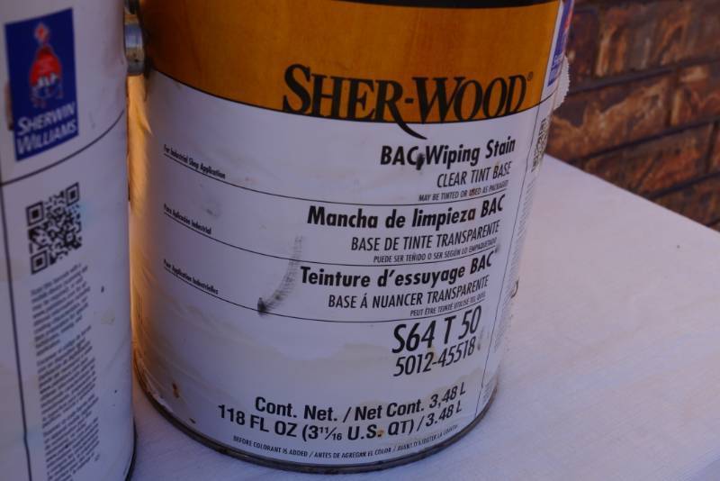 2 Gallon Cans of Sherwin Williams SherWood Wiping Stain Some Tinted