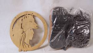 lot 4292 image: Lot of Misc. Items - Cleaning Kit and Indian Wall Hanging Display