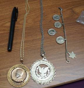 lot 4328 image: Lot of Unique and Rare Coin Jewelry - See Pics