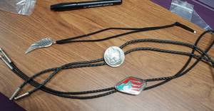 lot 4331 image: Lot of Misc. Items - 2 Bolo Ties and 1 Necklace