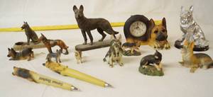 lot 4348 image: Lot of Misc. Items - Dog Clock and Figurines and More