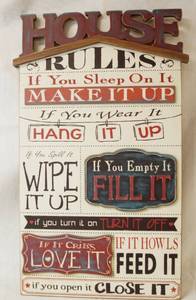 lot 4355 image: Wall Hanging Sign - Cute