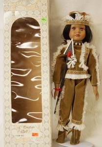 lot 4362 image: Beautiful Native American Porcelain Doll
