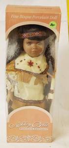 lot 4364 image: Gorgeous Porcelain Native American Doll