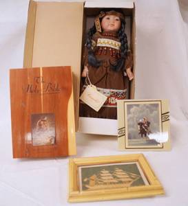 lot 4367 image: Lot of Misc. Items - Doll, Book Holder and More