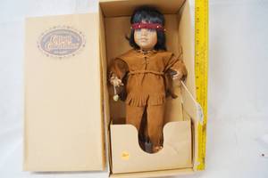 lot 4374 image: Gorgeous Porcelain Native American Doll