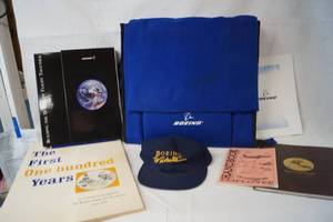 lot 4379 image: Lot of Misc. Items - Eagle Beacon First 100 Years Book, Boeing Employee Handbook and More