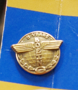 lot 4381 image: Vintage 5 Year Boeing Aircraft Pin Great Find