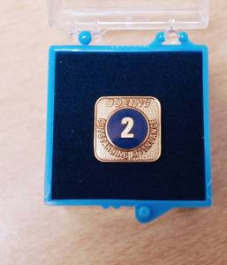 lot 4392 image: Vintage Boeing 2 Year Outstanding Attendance Pin wcase