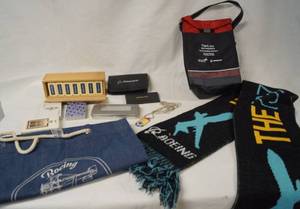 lot 4377 image: Lot of Misc. Items - Boeing Card and Dominoes, Boeing Scarf and More