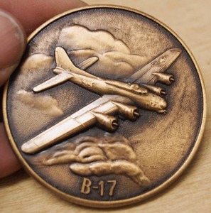 lot 4403 image: Collectible Boeing B-17 Airplane Coin