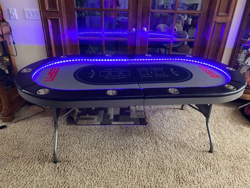 espn led poker table