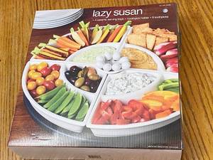 lot 2730 image: Large Lazy Susan Serving Set - NEW in the box - Never Used - $60 new