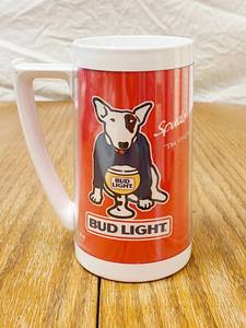 lot 2731 image: Bud Light Spuds MacKenzie Budweiser Dog- Insulated Mug - Nice Collectible