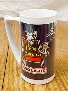 lot 2732 image: Bud Light Spuds MacKenzie Budweiser Dog- Insulated Mug - Nice Collectible