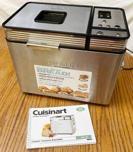 lot 2749 image: Cusinart Bread Maker - CBK-200 - Works Great From VERY CLEAN, non-smoking home - w instruction manualrecipe book