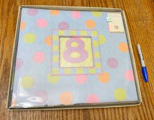lot 2760 image: New SCRAPBOOK ALBUM - K &amp Company - HTF - in orig box w insert pages - Highly collectible Dots  Age Theme - 12x12 page size&nbsp